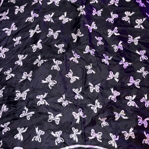 Coach silk Black and White Bow Patterned scarf